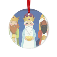 Los Reyes Magos Glass Hanging Ornament