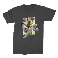 White Ranger and TigerZord Premium Jersey Adult T-Shirt
