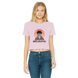 Bad Bunny, Yonaguni Light Sunset Classic Women's Cropped Raw Edge T-Shirt