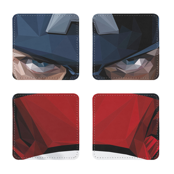 Captain America Sublimation Coasters Pack of Four