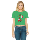 Una Navidad Sin Ti Classic Women's Cropped Raw Edge T-Shirt