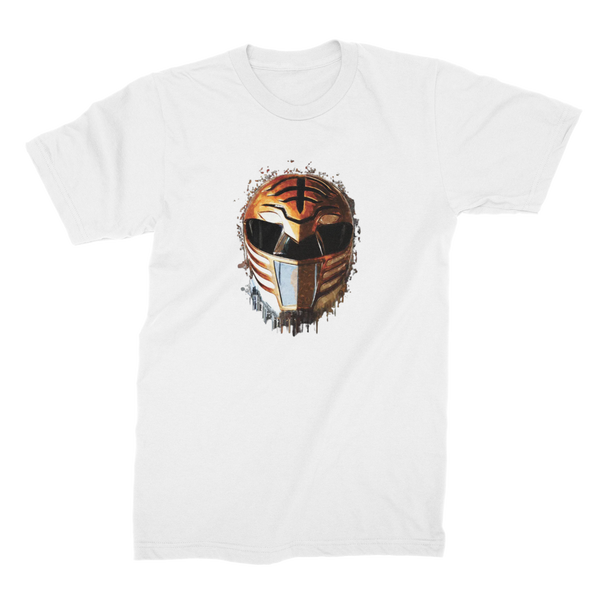 White Ranger helmet Premium Jersey Adult T-Shirt