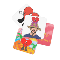 Un Verano sin ti heart Hardboard Coaster Set of 4