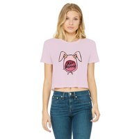 Bad Bunny Classic Women's Cropped Raw Edge T-Shirt