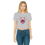 Bad Bunny Classic Women's Cropped Raw Edge T-Shirt