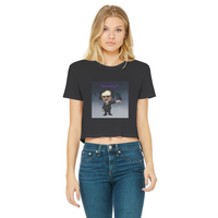 Edgar Allan Poe Classic Women's Cropped Raw Edge T-Shirt