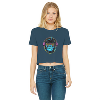 DJ JoJo Classic Women's Cropped Raw Edge T-Shirt