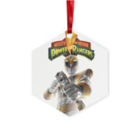 White Ranger Metal Hanging Ornament