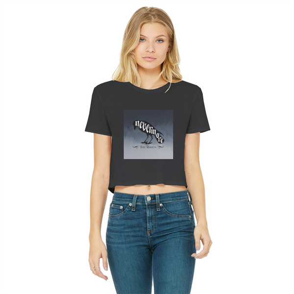 "Nevermore!" Classic Women's Cropped Raw Edge T-Shirt