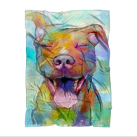 Pit Bull "Pura Vida" Sublimation Throw Blanket