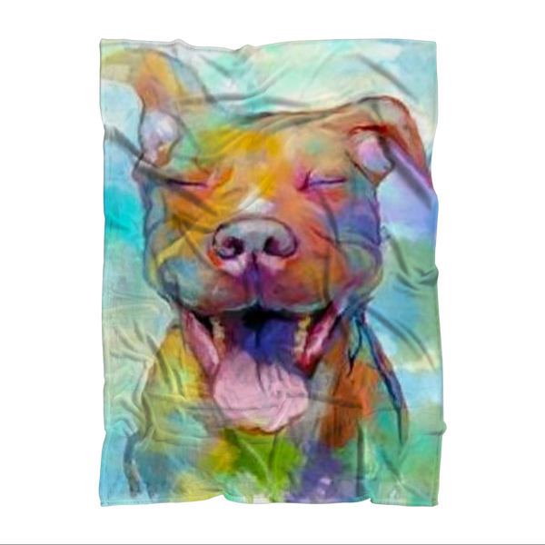 Pit Bull "Pura Vida" Sublimation Throw Blanket