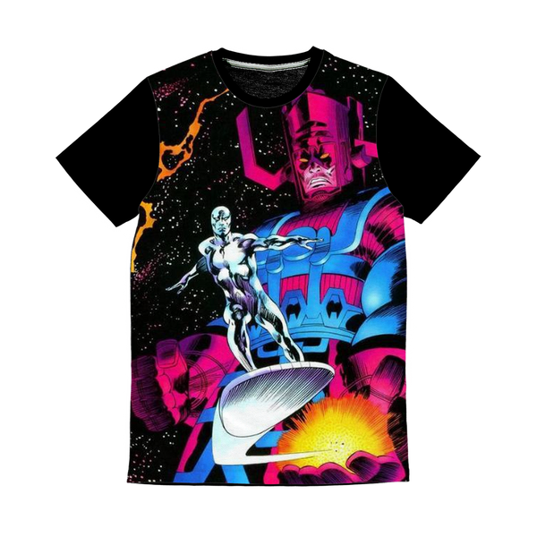 Galactus  Silver Surfer Classic Sublimation Panel T-Shirt