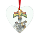 White Ranger Glass Hanging Ornament