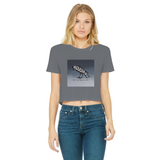 "Nevermore!" Classic Women's Cropped Raw Edge T-Shirt