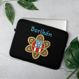 Borikén Sol Taino with Puerto Rico Flag Laptop Sleeve