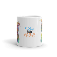 I love My Pit Bull White glossy mug