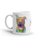 I love My Pit Bull White glossy mug