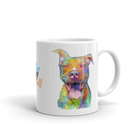 I love My Pit Bull White glossy mug