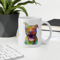 I love My Pit Bull White glossy mug